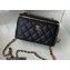 Chanel Caviar Leather Small Vanity Case with Chain Bag 81187 Black 2022