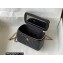 Chanel Caviar Leather Small Vanity Case with Chain Bag 81187 Black 2022