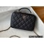 Chanel Caviar Leather Small Vanity Case with Chain Bag AS3168 Black 2022