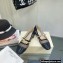 Jimmy Choo Ade Fishnet Mesh and Nappa Flats with Pearl-Embellished Strap Black 2022