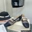 Jimmy Choo Ade Fishnet Mesh and Nappa Flats with Pearl-Embellished Strap Black 2022