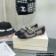 Jimmy Choo Ade Fishnet Mesh and Nappa Flats with Pearl-Embellished Strap Black 2022