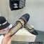 Jimmy Choo Ade Fishnet Mesh and Nappa Flats with Pearl-Embellished Strap Black 2022