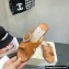 Jimmy Choo Flats Slides with Crystal Buckle Brown 2022