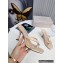 Jimmy Choo Heel 8.5cm Maelie PVC and Leather Thong Mules Beige 2022