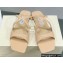Jimmy Choo Anise Leather flat Sandals Patent Beige 2022