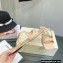 Jimmy Choo Anise Leather flat Sandals Patent Beige 2022
