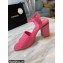 Chanel Heel 7.5cm Patent Leather Sandals Fuchsia 2022