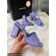 Chanel Heel 7.5cm Patent Leather Sandals Lilac 2022