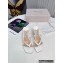 Jimmy Choo Heel 8.5cm Maelie PVC and Leather Thong Mules White 2022