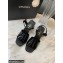 Chanel Heel 7.5cm Patent Leather Sandals Black 2022