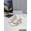Jimmy Choo Heel 8.5cm Maelie PVC and Leather Thong Mules White 2022