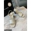 Chanel Heel 7.5cm Patent Leather Sandals White 2022