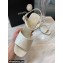 Chanel Heel 7.5cm Patent Leather Sandals White 2022