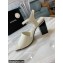 Chanel Heel 7.5cm Patent Leather Sandals White 2022