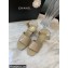 Chanel Heel 7.5cm Patent Leather Sandals Beige 2022