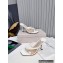 Jimmy Choo Heel 8.5cm Maelie PVC and Leather Thong Mules White 2022