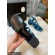 Chanel Heel 4.5cm Patent Leather Sandals Dark Blue 2022