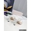 Jimmy Choo Heel 8.5cm Maelie PVC and Leather Thong Mules White 2022