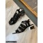 Chanel Heel 4.5cm Patent Leather Sandals Black 2022