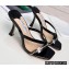 Jimmy Choo Heel 8.5cm Maelie PVC and Leather Thong Mules Black 2022