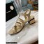 Chanel Heel 4.5cm Patent Leather Sandals Beige 2022
