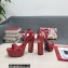 Dolce & Gabbana Heel 15cm platform 5cm sandals Patent Red 2022