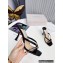 Jimmy Choo Heel 8.5cm Maelie PVC and Leather Thong Mules Black 2022