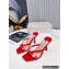 Jimmy Choo Heel 8.5cm Maelie PVC and Leather Thong Mules Red 2022