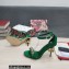 Dolce & Gabbana DG Logo Heel 10.5cm Chain sandals Green 2022