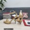 Dolce & Gabbana DG Logo Heel 10.5cm Chain sandals Metallic Gold 2022