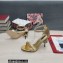 Dolce & Gabbana DG Logo Heel 10.5cm Chain sandals Metallic Gold 2022