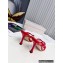 Jimmy Choo Heel 8.5cm Maelie PVC and Leather Thong Mules Red 2022