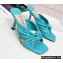 Jimmy Choo Heel 8.5cm Avenue Nappa Leather Mules Turquoise Blue 2022