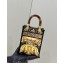 endi x Versace Mini Sunshine Shopper Bag Fendace Printed Black 2022