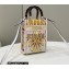 Fendi x Versace Mini Sunshine Shopper Bag Fendace Printed White 2022