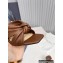 Jimmy Choo Heel 8.5cm Avenue Nappa Leather Mules Brown 2022