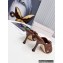 Jimmy Choo Heel 8.5cm Avenue Nappa Leather Mules Brown 2022
