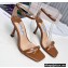 Jimmy Choo Heel 8.5cm Patent Sandals Brown 2022