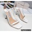Jimmy Choo Heel 8.5cm Patent Sandals White 2022
