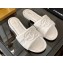 Chanel Logo Embroidery Flat Mules White 2022
