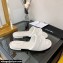 Chanel Logo Embroidery Flat Mules White 2022