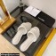 Chanel Logo Embroidery Flat Mules White 2022
