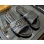 Chanel Logo Embroidery Flat Mules Black 2022
