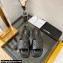 Chanel Logo Embroidery Slides Mules Black 2022