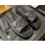 Chanel Logo Embroidery Slides Mules Black 2022
