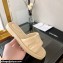 Chanel Logo Embroidery Slides Mules Beige 2022