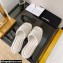 Chanel Logo Embroidery Slides Mules White 2022