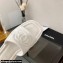 Chanel Logo Embroidery Slides Mules White 2022