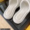 Chanel Logo Embroidery Slides Mules White 2022
